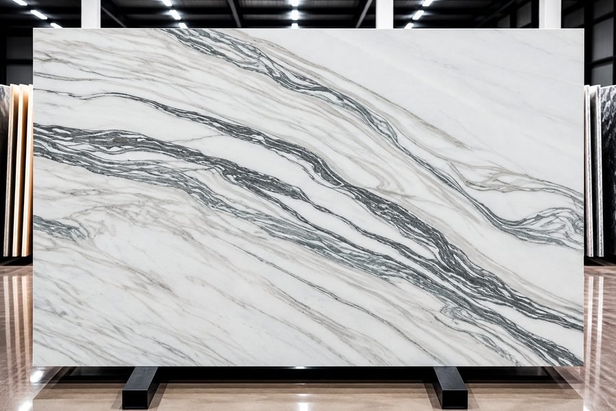 Bianco Lasa Covelano Fantastico Marble slab