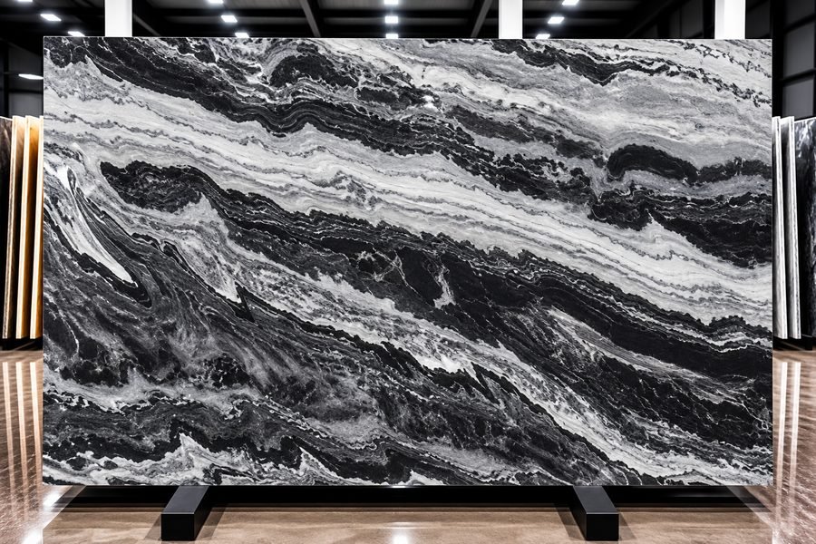 Black Lightning Marble slab