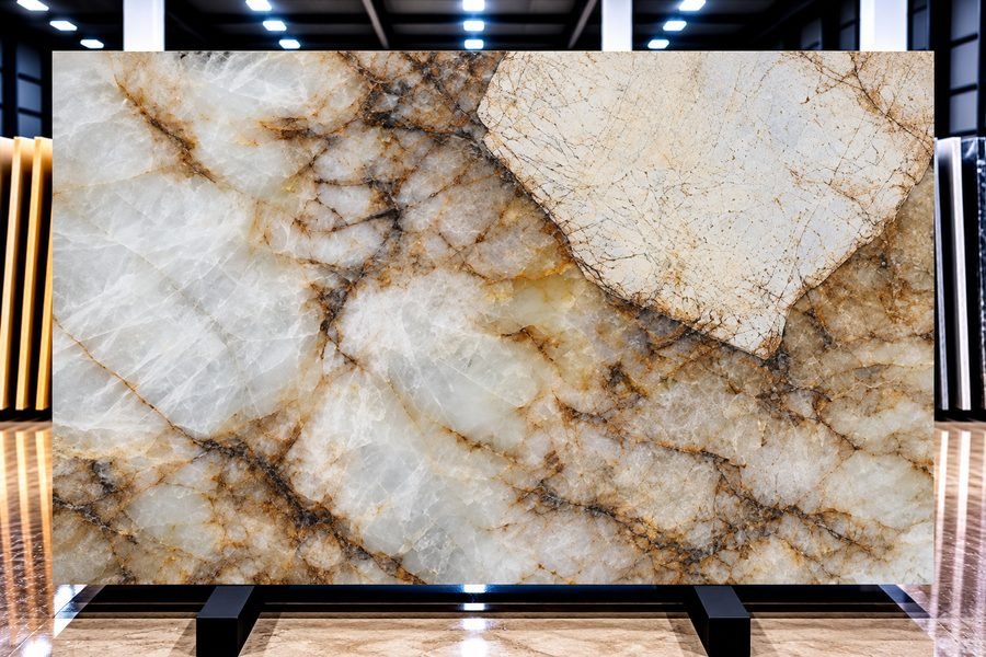 Alpine Crystal Quartzite slab
