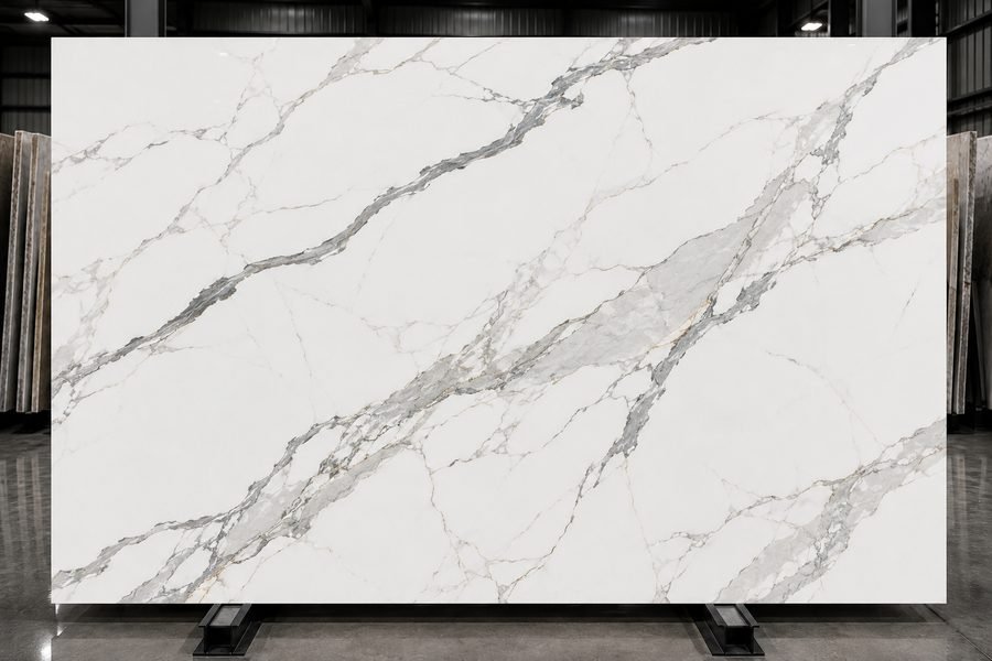 Calacatta Estremo Quartz slab