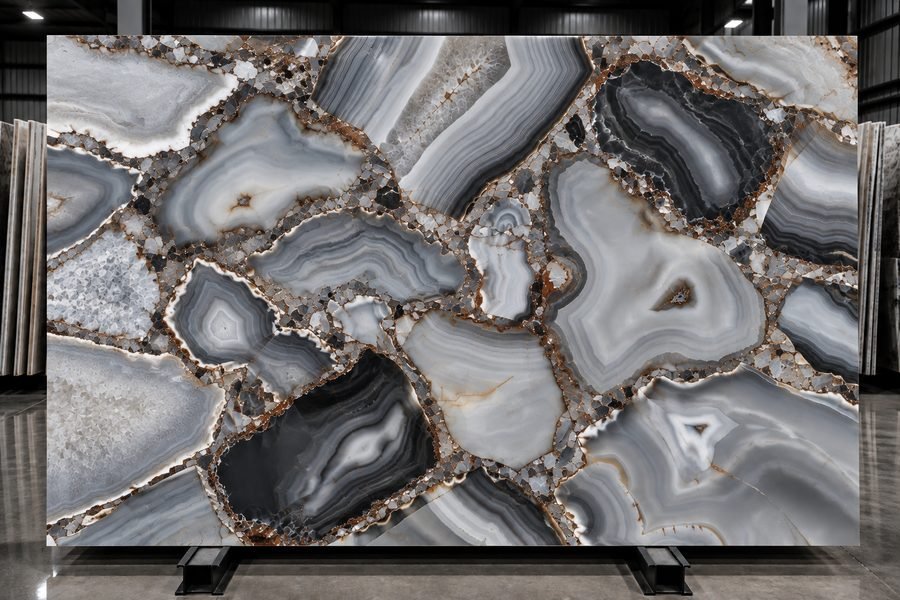 Agate Grey Semi-Precious slab