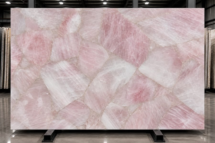 Rose Quartz Gs Semi-Precious slab