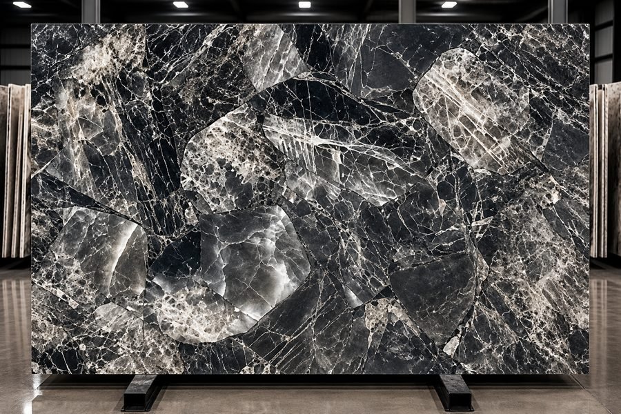 Smoky Quartz V Dark Semi-Precious slab