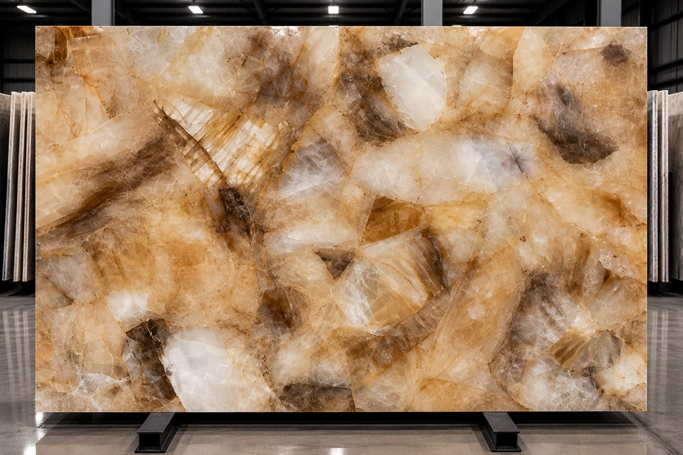 Yellow Quartz semi-precious stone, an example of material selection at Stone Experience